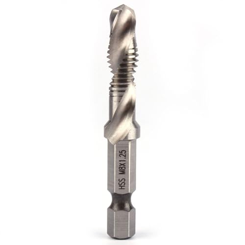 M8 Drill Tap Bit Set, Hochgeschwindigkeitsstahl für Weiche Metalle-Bohrungen, Tipps Integriert in den Selbstzentrierten Punkt, kein Hilfsmittel-Bohr- oder Mitte-Stanzen M8 Drill Tap Bit Set, Hochgeschwindigkeitsstahl für Weiche Metalle-Bohrungen, Tipps Integriert in den Selbstzentrierten Punkt, kein Hilfsmittel-Bohr- oder Mitte-Stanzen von Aoresac