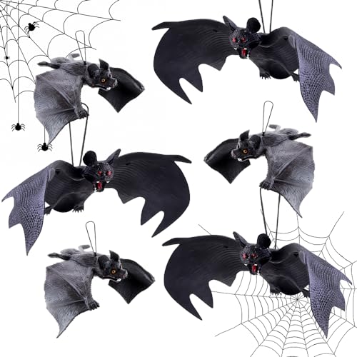Aoreun Realistische Hängende Fledermäuse, 6 Stück Hängende Fledermäuse DIY Realistische Gespenstische, Halloween Horror Deko Spielzeug Outdoor Party für Halloween Deko Garten Outdoor Partyartikel Aoreun Realistische Hängende Fledermäuse, 6 Stück Hängende Fledermäuse DIY Realistische Gespenstische, Halloween Horror Deko Spielzeug Outdoor Party für Halloween Deko Garten Outdoor Partyartikel von Aoreun