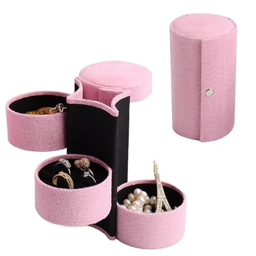 Schmuckschatulle Reiseaccessoires Aufbewahrung Organizer Rolle Aufbewahrungsbox für Schmuckrollen aus Kunstleder Geeignet für Halsketten Ohrringe Armbänder Ringe für Mädchen Frauen Mütter,Rosa Schmuckschatulle Reiseaccessoires Aufbewahrung Organizer Rolle Aufbewahrungsbox für Schmuckrollen aus Kunstleder Geeignet für Halsketten Ohrringe Armbänder Ringe für Mädchen Frauen Mütter,Rosa von Aorine