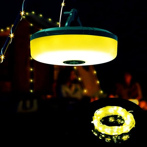Camping Lichterkette 10M, 3-in-1 Camping Lichterkette Aufrollbar, 8 Beleuchtungsmodi, Wasserdichte Tragbare Verstaubare Wiederaufladbare Campinglampe mit Taschenlampe für Camping, Notfall, Dekoration Camping Lichterkette 10M, 3-in-1 Camping Lichterkette Aufrollbar, 8 Beleuchtungsmodi, Wasserdichte Tragbare Verstaubare Wiederaufladbare Campinglampe mit Taschenlampe für Camping, Notfall, Dekoration von Aosethefrt