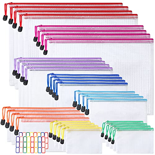 32 Stück Dokumententasche,Datei Taschen mit Reißverschluss,8 Größen 8 Farben Reißverschlussbeutel Mesh Taschen,Wasserdichte Dokumententasche Reißverschluss for Büros Schule,Mit 48 Aufklebern 32 Stück Dokumententasche,Datei Taschen mit Reißverschluss,8 Größen 8 Farben Reißverschlussbeutel Mesh Taschen,Wasserdichte Dokumententasche Reißverschluss for Büros Schule,Mit 48 Aufklebern von Aosmeol