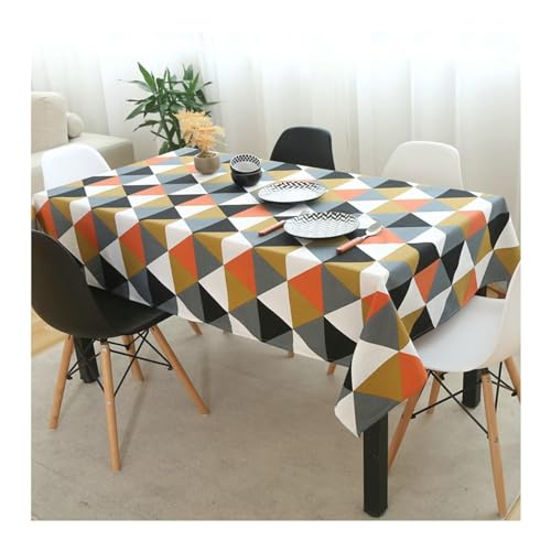 Aotiwe Outdoor Tischdecke Orange, Tischtuch Vintage Geometrische Muster Tischdecke Gartentisch Boho Table Cloth Decor Baumwolle Leinen 100x160cm Aotiwe Outdoor Tischdecke Orange, Tischtuch Vintage Geometrische Muster Tischdecke Gartentisch Boho Table Cloth Decor Baumwolle Leinen 100x160cm von Aotiwe