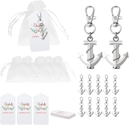 Aotoer 50 Stück Anker-Schlüsselanhänger, Gastgeschenke, Hochzeitsgeschenke für Gäste, Anker-Ornamente, Souvenirs, Geschenke für nautische Themen, Hochzeitsfeier-Dekorationen von Aotoer