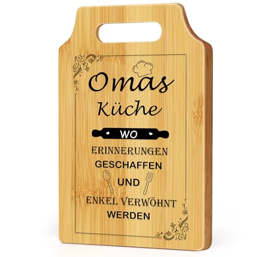 Aottom Oma Geschenk, Bambus Schneidebrett Geschenke für Beste Oma – Geburtstag Muttertag Muttertagsgeschenk Küchengeschenke on Enkel Schneidebrett Holz, Küchenbrett von Aottom