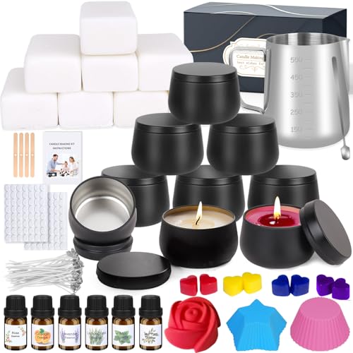 Aottom Kerzen Selber Machen Set, DIY Kerzenherstellung Zubehör Kit, 9 Duftkerzen Geschenk mit Einschließlich Kerzen Gießen Set,Dochte Aufkleber u Rührlöffel,6 Ätherisches Öl,Sojawachs 480g für Candle Aottom Kerzen Selber Machen Set, DIY Kerzenherstellung Zubehör Kit, 9 Duftkerzen Geschenk mit Einschließlich Kerzen Gießen Set,Dochte Aufkleber u Rührlöffel,6 Ätherisches Öl,Sojawachs 480g für Candle von Aottom