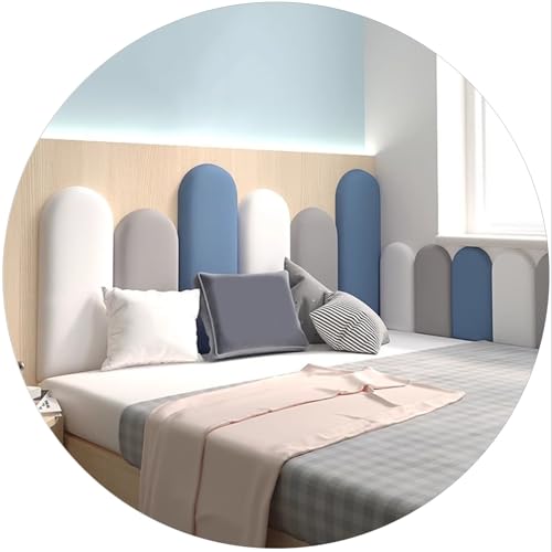 Abziehen und Aufkleben des Kopfteils, 3D-Antikollisions-Polster-Wandpaneel, Selbstklebender Schwammaufkleber für das Schlafzimmer zu Hause Abziehen und Aufkleben des Kopfteils, 3D-Antikollisions-Polster-Wandpaneel, Selbstklebender Schwammaufkleber für das Schlafzimmer zu Hause von Aouoeeo