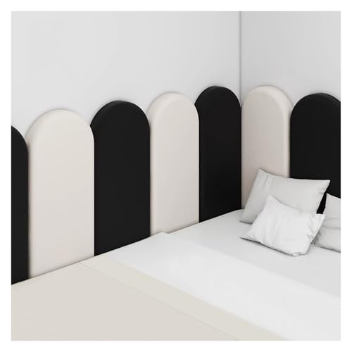 Abziehen und Aufkleben des Kopfteils, 3D-Antikollisions-Wandpolsterung für Kinder, Queen-Size-Bett, Lederpolsterplatten, dekorativ, selbstklebend Abziehen und Aufkleben des Kopfteils, 3D-Antikollisions-Wandpolsterung für Kinder, Queen-Size-Bett, Lederpolsterplatten, dekorativ, selbstklebend von Aouoeeo