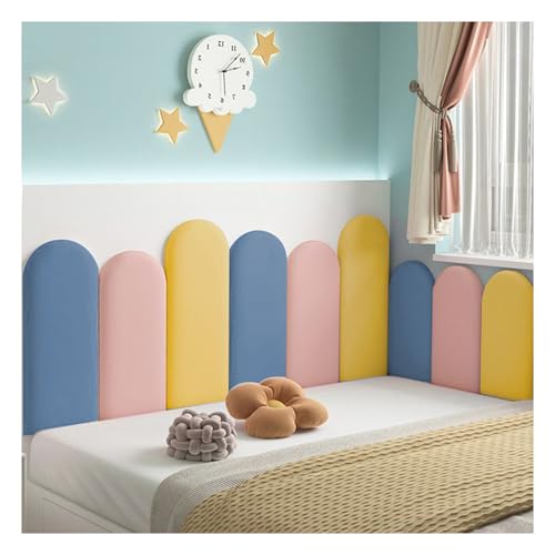 Abziehen und Aufkleben des Kopfteils, wasserdichte, gepolsterte Wandpaneele, Selbstklebender 3D-Aufkleber, kollisionssicheres Kopfteil für Kinderzimmer zur Dekoration Abziehen und Aufkleben des Kopfteils, wasserdichte, gepolsterte Wandpaneele, Selbstklebender 3D-Aufkleber, kollisionssicheres Kopfteil für Kinderzimmer zur Dekoration von Aouoeeo