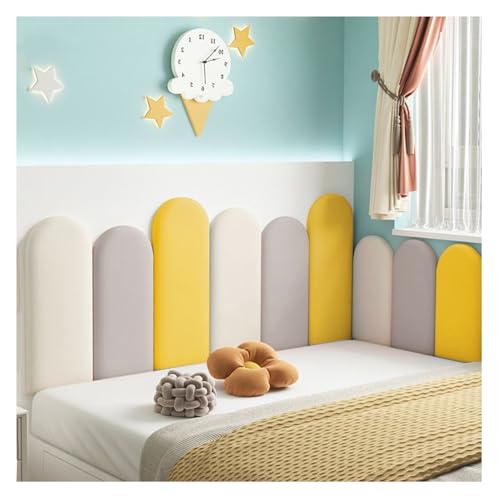 Abziehen und Aufkleben des Kopfteils, wasserdichte, gepolsterte Wandpaneele, Selbstklebender 3D-Aufkleber, kollisionssicheres Kopfteil für Kinderzimmer zur Dekoration Abziehen und Aufkleben des Kopfteils, wasserdichte, gepolsterte Wandpaneele, Selbstklebender 3D-Aufkleber, kollisionssicheres Kopfteil für Kinderzimmer zur Dekoration von Aouoeeo