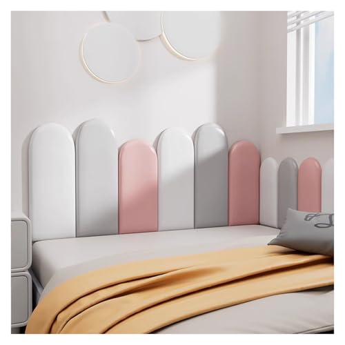 Aouoeeo Gepolstertes Wandpaneel-Kopfteil, Selbstklebende 3D-PU-Aufkleber, Dekoration, Antikollisionspolsterung für Kinderzimmer Aouoeeo Gepolstertes Wandpaneel-Kopfteil, Selbstklebende 3D-PU-Aufkleber, Dekoration, Antikollisionspolsterung für Kinderzimmer von Aouoeeo