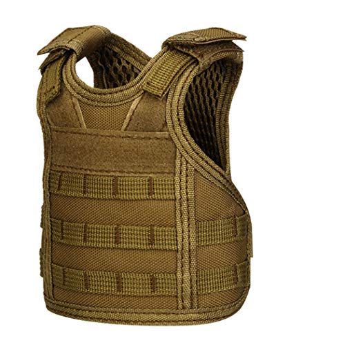 Taktische Mini-Bierweste, Molle-Bierkühler-Jacke, verstellbare Trinkflaschen-Weste, Getränkekühler-Halterung für 330 ml oder 500 ml Dosen oder Flaschen 1 Packung, Khaki. Taktische Mini-Bierweste, Molle-Bierkühler-Jacke, verstellbare Trinkflaschen-Weste, Getränkekühler-Halterung für 330 ml oder 500 ml Dosen oder Flaschen 1 Packung, Khaki. von Aoutacc