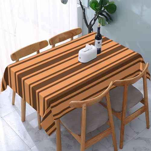 Tischdecke Abwaschbar Abstrakte Streifen Outdoor Rechteckig 140x280 cm 3D Tischdecken Kaffee-Farbverlauf, Tischtuch Ornamente Polyester Gartentischdecke 280x140 Tischwäsche Wetterfest a-5097 von Aozhiswe