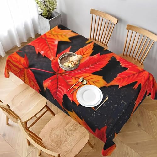 Tischdecke Abwaschbar Ahornblatt Outdoor Quadratisch 100x100 cm 3D Tischdecken Botanische Blätter Herbst, Tischtuch Ornamente Polyester Gartentischdecke 100 x 100 Tischwäsche Wetterfest a-942 Tischdecke Abwaschbar Ahornblatt Outdoor Quadratisch 100x100 cm 3D Tischdecken Botanische Blätter Herbst, Tischtuch Ornamente Polyester Gartentischdecke 100 x 100 Tischwäsche Wetterfest a-942 von Aozhiswe