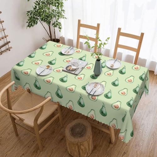 Tischdecke Abwaschbar Avocado Outdoor Rechteckig 140x350 cm 3D Tischdecken Frisches Obst, Tischtuch Ornamente Polyester Gartentischdecke 350x140 Tischwäsche Wetterfest a-7709 von Aozhiswe