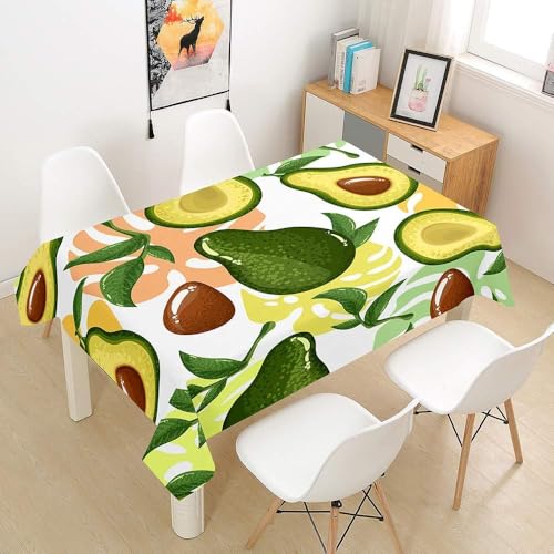Tischdecke Abwaschbar Avocado Quadratisch 140x140 cm 3D Tischdecken Frucht Grün, Tischtuch Ornamente Polyester Gartentischdecke 140 x 140 Tischwäsche Küche Party a-664 Tischdecke Abwaschbar Avocado Quadratisch 140x140 cm 3D Tischdecken Frucht Grün, Tischtuch Ornamente Polyester Gartentischdecke 140 x 140 Tischwäsche Küche Party a-664 von Aozhiswe