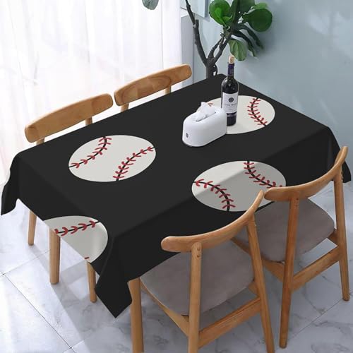 Tischdecke Abwaschbar Baseball Outdoor Rechteckig 140x280 cm 3D Tischdecken Schwarzes Muster, Tischtuch Ornamente Polyester Gartentischdecke 280x140 Tischwäsche Wetterfest a-7317 Tischdecke Abwaschbar Baseball Outdoor Rechteckig 140x280 cm 3D Tischdecken Schwarzes Muster, Tischtuch Ornamente Polyester Gartentischdecke 280x140 Tischwäsche Wetterfest a-7317 von Aozhiswe