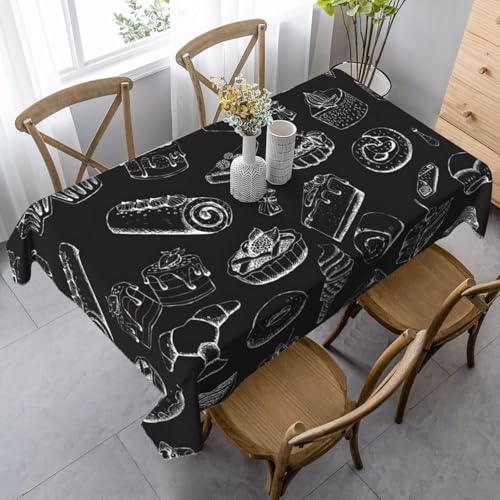 Tischdecke Abwaschbar Brotkuchen Outdoor Quadratisch 90x90 cm 3D Tischdecken Schwarz, Tischtuch Ornamente Polyester Gartentischdecke 90 x 90 Tischwäsche Wetterfest a-6951 Tischdecke Abwaschbar Brotkuchen Outdoor Quadratisch 90x90 cm 3D Tischdecken Schwarz, Tischtuch Ornamente Polyester Gartentischdecke 90 x 90 Tischwäsche Wetterfest a-6951 von Aozhiswe