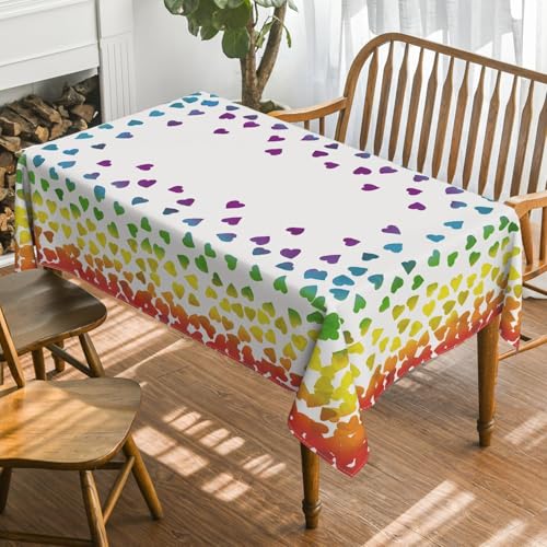 Tischdecke Abwaschbar Buntes Herz Outdoor Quadratisch 90x90 cm 3D Tischdecken Weihnachtsdeko, Tischtuch Ornamente Polyester Gartentischdecke 90 x 90 Tischwäsche Wetterfest a-2711 Tischdecke Abwaschbar Buntes Herz Outdoor Quadratisch 90x90 cm 3D Tischdecken Weihnachtsdeko, Tischtuch Ornamente Polyester Gartentischdecke 90 x 90 Tischwäsche Wetterfest a-2711 von Aozhiswe