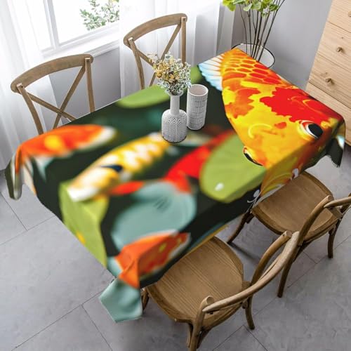 Tischdecke Abwaschbar Chinesisch Rechteckig 140x280 cm 3D Tischdecken Karpfen Flower Blatt, Tischtuch Ornamente Polyester Gartentischdecke 280x140 Tischwäsche Küche Party a-277 Tischdecke Abwaschbar Chinesisch Rechteckig 140x280 cm 3D Tischdecken Karpfen Flower Blatt, Tischtuch Ornamente Polyester Gartentischdecke 280x140 Tischwäsche Küche Party a-277 von Aozhiswe
