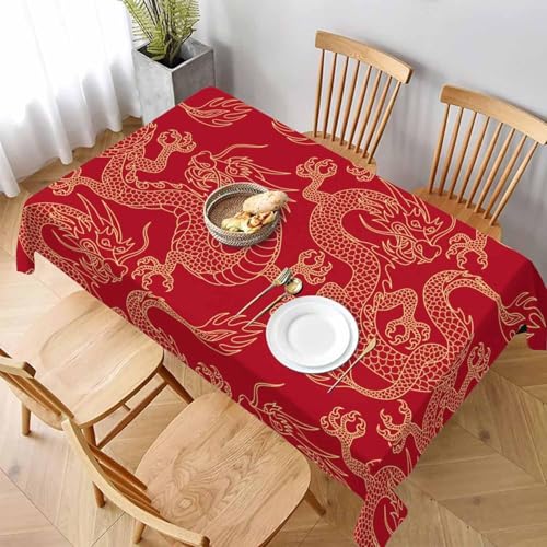 Tischdecke Abwaschbar Chinesischer Stil Outdoor Quadratisch 90x90 cm 3D Tischdecken Roter Drache, Tischtuch Ornamente Polyester Gartentischdecke 90 x 90 Tischwäsche Wetterfest a-2761 Tischdecke Abwaschbar Chinesischer Stil Outdoor Quadratisch 90x90 cm 3D Tischdecken Roter Drache, Tischtuch Ornamente Polyester Gartentischdecke 90 x 90 Tischwäsche Wetterfest a-2761 von Aozhiswe