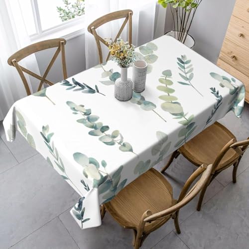 Tischdecke Abwaschbar Eukalyptus-Blätter Outdoor Rechteckig 100x140 cm 3D Tischdecken Pflanzenblätter, Tischtuch Ornamente Polyester Gartentischdecke 140x100 Tischwäsche Wetterfest a-2113 Tischdecke Abwaschbar Eukalyptus-Blätter Outdoor Rechteckig 100x140 cm 3D Tischdecken Pflanzenblätter, Tischtuch Ornamente Polyester Gartentischdecke 140x100 Tischwäsche Wetterfest a-2113 von Aozhiswe