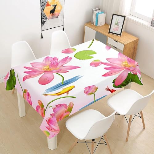 Tischdecke Abwaschbar Flowerblume Rechteckig 140x350 cm 3D Tischdecken Rosa Blumen, Tischtuch Ornamente Polyester Gartentischdecke 350x140 Tischwäsche Küche Party a-209 Tischdecke Abwaschbar Flowerblume Rechteckig 140x350 cm 3D Tischdecken Rosa Blumen, Tischtuch Ornamente Polyester Gartentischdecke 350x140 Tischwäsche Küche Party a-209 von Aozhiswe