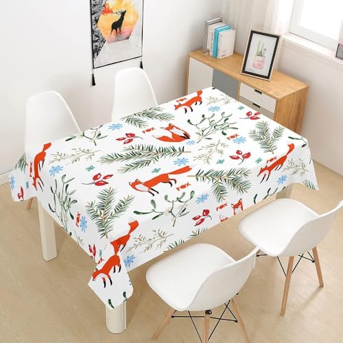 Tischdecke Abwaschbar Fuchstiere Outdoor Quadratisch 90x90 cm 3D Tischdecken Cartoon-Waldpflanzen, Tischtuch Ornamente Polyester Gartentischdecke 90 x 90 Tischwäsche Wetterfest a-6961 Tischdecke Abwaschbar Fuchstiere Outdoor Quadratisch 90x90 cm 3D Tischdecken Cartoon-Waldpflanzen, Tischtuch Ornamente Polyester Gartentischdecke 90 x 90 Tischwäsche Wetterfest a-6961 von Aozhiswe