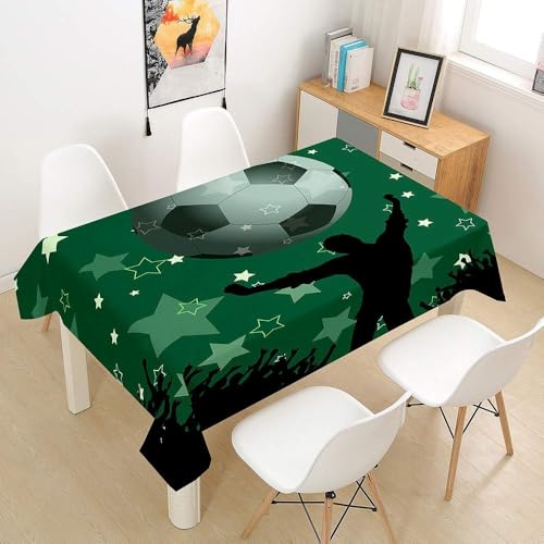 Tischdecke Abwaschbar Fußball Outdoor Rechteckig 140x280 cm 3D Tischdecken Grüne Sterne, Tischtuch Ornamente Polyester Gartentischdecke 280x140 Tischwäsche Wetterfest a-817 Tischdecke Abwaschbar Fußball Outdoor Rechteckig 140x280 cm 3D Tischdecken Grüne Sterne, Tischtuch Ornamente Polyester Gartentischdecke 280x140 Tischwäsche Wetterfest a-817 von Aozhiswe