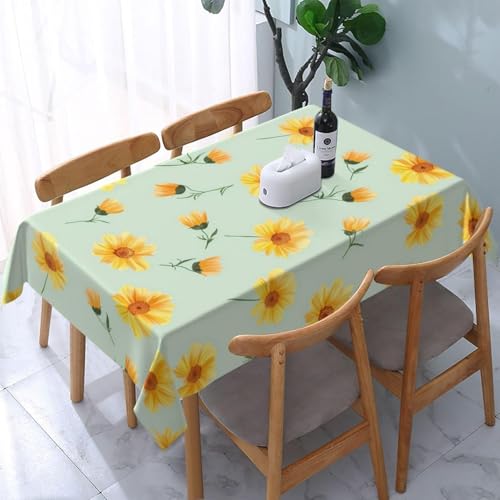 Tischdecke Abwaschbar Gelbe Blüte Outdoor Rechteckig 140x280 cm 3D Tischdecken Pflanzen, Tischtuch Ornamente Polyester Gartentischdecke 280x140 Tischwäsche Wetterfest a-5687 Tischdecke Abwaschbar Gelbe Blüte Outdoor Rechteckig 140x280 cm 3D Tischdecken Pflanzen, Tischtuch Ornamente Polyester Gartentischdecke 280x140 Tischwäsche Wetterfest a-5687 von Aozhiswe