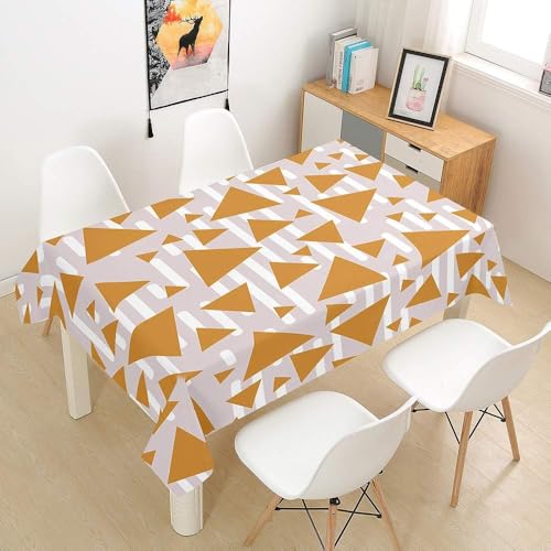 Tischdecke Abwaschbar Geometrie Outdoor Rechteckig 140x240 cm 3D Tischdecken Streifen, Tischtuch Ornamente Polyester Gartentischdecke 240x140 Tischwäsche Wetterfest a-7846 von Aozhiswe