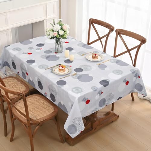 Tischdecke Abwaschbar Geometrischer Kreis Polka Dots Rechteckig 140x280 cm 3D Tischdecken Abstrakt, Tischtuch Ornamente Polyester Gartentischdecke 280x140 Tischwäsche Küche Party a-527 Tischdecke Abwaschbar Geometrischer Kreis Polka Dots Rechteckig 140x280 cm 3D Tischdecken Abstrakt, Tischtuch Ornamente Polyester Gartentischdecke 280x140 Tischwäsche Küche Party a-527 von Aozhiswe