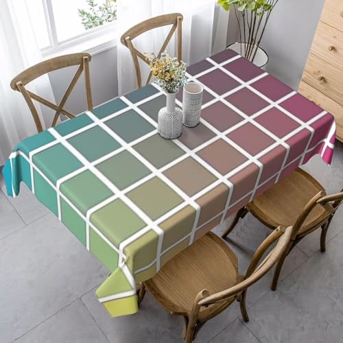 Tischdecke Abwaschbar Geometrisches Gitter Outdoor Rechteckig 140x350 cm 3D Tischdecken Abstrakter Farbverlauf, Tischtuch Ornamente Polyester Gartentischdecke 350x140 Tischwäsche a-5709 Tischdecke Abwaschbar Geometrisches Gitter Outdoor Rechteckig 140x350 cm 3D Tischdecken Abstrakter Farbverlauf, Tischtuch Ornamente Polyester Gartentischdecke 350x140 Tischwäsche a-5709 von Aozhiswe