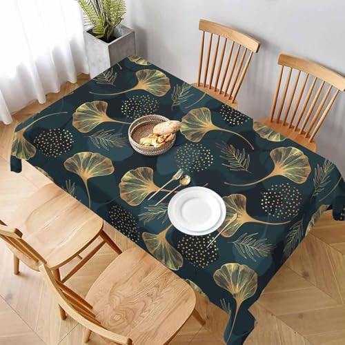 Tischdecke Abwaschbar Ginkgoblätter Outdoor Rechteckig 140x280 cm 3D Tischdecken Vintage-Dunkelgrün, Tischtuch Ornamente Polyester Gartentischdecke 280x140 Tischwäsche Wetterfest a-4867 Tischdecke Abwaschbar Ginkgoblätter Outdoor Rechteckig 140x280 cm 3D Tischdecken Vintage-Dunkelgrün, Tischtuch Ornamente Polyester Gartentischdecke 280x140 Tischwäsche Wetterfest a-4867 von Aozhiswe