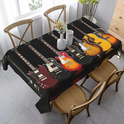 Tischdecke Abwaschbar Gitarre Rock Rechteckig 140x280 cm 3D Tischdecken Musik Thema, Tischtuch Ornamente Polyester Gartentischdecke 280x140 Tischwäsche Küche Party a-437 Tischdecke Abwaschbar Gitarre Rock Rechteckig 140x280 cm 3D Tischdecken Musik Thema, Tischtuch Ornamente Polyester Gartentischdecke 280x140 Tischwäsche Küche Party a-437 von Aozhiswe
