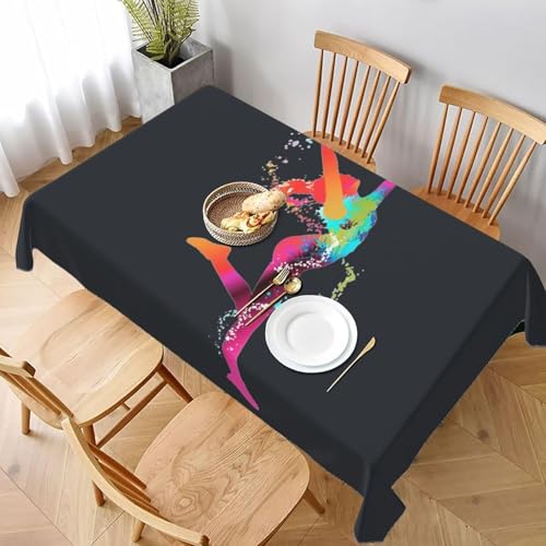 Tischdecke Abwaschbar Gymnastik Rechteckig 140x280 cm 3D Tischdecken Sport und Tanz, Tischtuch Ornamente Polyester Gartentischdecke 280x140 Tischwäsche Küche Party a-507 Tischdecke Abwaschbar Gymnastik Rechteckig 140x280 cm 3D Tischdecken Sport und Tanz, Tischtuch Ornamente Polyester Gartentischdecke 280x140 Tischwäsche Küche Party a-507 von Aozhiswe