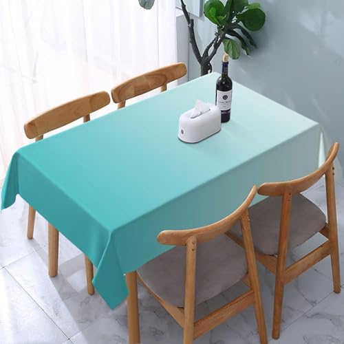 Tischdecke Abwaschbar Hellblaue Streifen Outdoor Rechteckig 140x350 cm 3D Tischdecken Abstraktes, Tischtuch Ornamente Polyester Gartentischdecke 350x140 Tischwäsche Wetterfest a-5309 von Aozhiswe