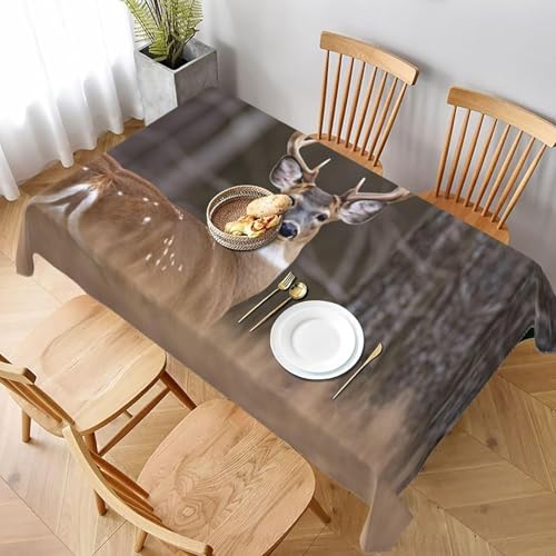 Tischdecke Abwaschbar Hirsch Outdoor Quadratisch 100x100 cm 3D Tischdecken Wildtiere, Tischtuch Ornamente Polyester Gartentischdecke 100 x 100 Tischwäsche Wetterfest a-6872 Tischdecke Abwaschbar Hirsch Outdoor Quadratisch 100x100 cm 3D Tischdecken Wildtiere, Tischtuch Ornamente Polyester Gartentischdecke 100 x 100 Tischwäsche Wetterfest a-6872 von Aozhiswe