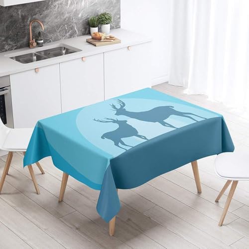 Tischdecke Abwaschbar Hirschtiere Outdoor Quadratisch 90x90 cm 3D Tischdecken Blau, Tischtuch Ornamente Polyester Gartentischdecke 90 x 90 Tischwäsche Wetterfest a-6821 Tischdecke Abwaschbar Hirschtiere Outdoor Quadratisch 90x90 cm 3D Tischdecken Blau, Tischtuch Ornamente Polyester Gartentischdecke 90 x 90 Tischwäsche Wetterfest a-6821 von Aozhiswe