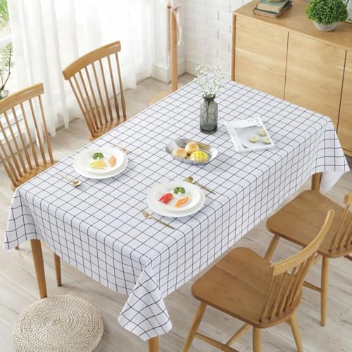 Tischdecke Abwaschbar Kariertes Schachbrettmuster Outdoor Quadratisch 100x100 cm 3D Tischdecken Weiß, Tischtuch Ornamente Polyester Gartentischdecke 100 x 100 Tischwäsche Wetterfest a-1912 Tischdecke Abwaschbar Kariertes Schachbrettmuster Outdoor Quadratisch 100x100 cm 3D Tischdecken Weiß, Tischtuch Ornamente Polyester Gartentischdecke 100 x 100 Tischwäsche Wetterfest a-1912 von Aozhiswe