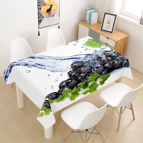 Tischdecke Abwaschbar Lila Trauben Outdoor Rechteckig 140x240 cm 3D Tischdecken Obst, Tischtuch Ornamente Polyester Gartentischdecke 240x140 Tischwäsche Wetterfest a-5726 Tischdecke Abwaschbar Lila Trauben Outdoor Rechteckig 140x240 cm 3D Tischdecken Obst, Tischtuch Ornamente Polyester Gartentischdecke 240x140 Tischwäsche Wetterfest a-5726 von Aozhiswe