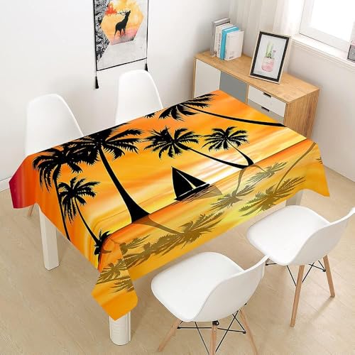 Tischdecke Abwaschbar Meer Meerblick Sonnenuntergang Rechteckig 140x300 cm 3D Tischdecken Hawaii, Tischtuch Ornamente Polyester Gartentischdecke 300x140 Tischwäsche Küche Party a-228 Tischdecke Abwaschbar Meer Meerblick Sonnenuntergang Rechteckig 140x300 cm 3D Tischdecken Hawaii, Tischtuch Ornamente Polyester Gartentischdecke 300x140 Tischwäsche Küche Party a-228 von Aozhiswe