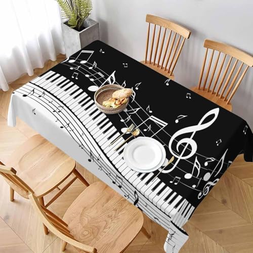 Tischdecke Abwaschbar Musiknoten Outdoor Quadratisch 90x90 cm 3D Tischdecken Schwarz-Weiße Klaviertasten, Tischtuch Ornamente Polyester Gartentischdecke 90 x 90 Tischwäsche Wetterfest a-2601 Tischdecke Abwaschbar Musiknoten Outdoor Quadratisch 90x90 cm 3D Tischdecken Schwarz-Weiße Klaviertasten, Tischtuch Ornamente Polyester Gartentischdecke 90 x 90 Tischwäsche Wetterfest a-2601 von Aozhiswe