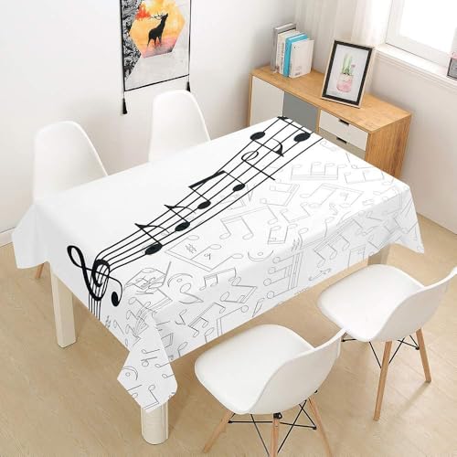 Tischdecke Abwaschbar Musiknoten Outdoor Rechteckig 100x140 cm 3D Tischdecken Weiß, Tischtuch Ornamente Polyester Gartentischdecke 140x100 Tischwäsche Wetterfest a-6883 Tischdecke Abwaschbar Musiknoten Outdoor Rechteckig 100x140 cm 3D Tischdecken Weiß, Tischtuch Ornamente Polyester Gartentischdecke 140x100 Tischwäsche Wetterfest a-6883 von Aozhiswe