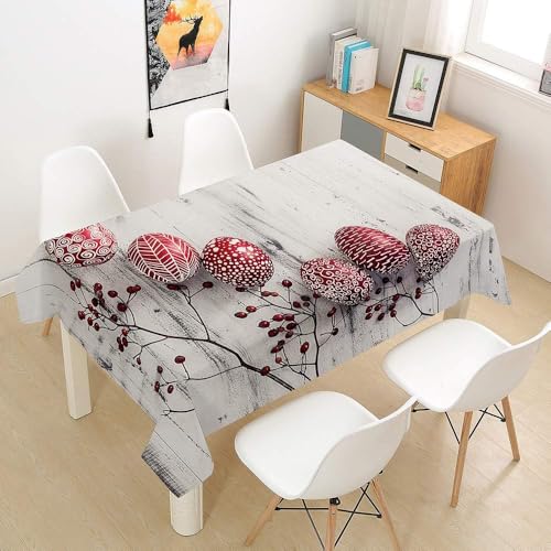 Tischdecke Abwaschbar Ostern Outdoor Quadratisch 100x100 cm 3D Tischdecken Vintage-Holzbrett, Tischtuch Ornamente Polyester Gartentischdecke 100 x 100 Tischwäsche Wetterfest a-7252 von Aozhiswe