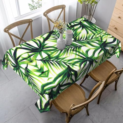 Tischdecke Abwaschbar Palmblätter Quadratisch 140x140 cm 3D Tischdecken Tropisches Grün, Tischtuch Ornamente Polyester Gartentischdecke 140 x 140 Tischwäsche Küche Party a-694 Tischdecke Abwaschbar Palmblätter Quadratisch 140x140 cm 3D Tischdecken Tropisches Grün, Tischtuch Ornamente Polyester Gartentischdecke 140 x 140 Tischwäsche Küche Party a-694 von Aozhiswe
