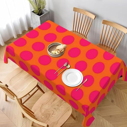 Tischdecke Abwaschbar Punkte Outdoor Quadratisch 90x90 cm 3D Tischdecken Süß, Tischtuch Ornamente Polyester Gartentischdecke 90 x 90 Tischwäsche Wetterfest a-5641 von Aozhiswe