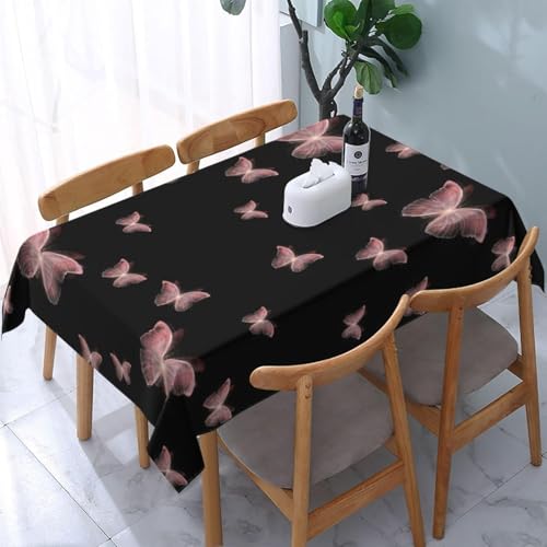 Tischdecke Abwaschbar Rosa Schmetterling Outdoor Rechteckig 140x350 cm 3D Tischdecken Schwarzer Hintergrund, Tischtuch Ornamente Polyester Gartentischdecke 350x140 Tischwäsche Wetterfest a-5789 Tischdecke Abwaschbar Rosa Schmetterling Outdoor Rechteckig 140x350 cm 3D Tischdecken Schwarzer Hintergrund, Tischtuch Ornamente Polyester Gartentischdecke 350x140 Tischwäsche Wetterfest a-5789 von Aozhiswe