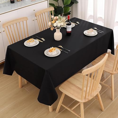 Tischdecke Abwaschbar Schwarz Rechteckig 140x280 cm 3D Tischdecken Schwarzes Muster, Tischtuch Ornamente Polyester Gartentischdecke 280x140 Tischwäsche Küche Party a-297 Tischdecke Abwaschbar Schwarz Rechteckig 140x280 cm 3D Tischdecken Schwarzes Muster, Tischtuch Ornamente Polyester Gartentischdecke 280x140 Tischwäsche Küche Party a-297 von Aozhiswe