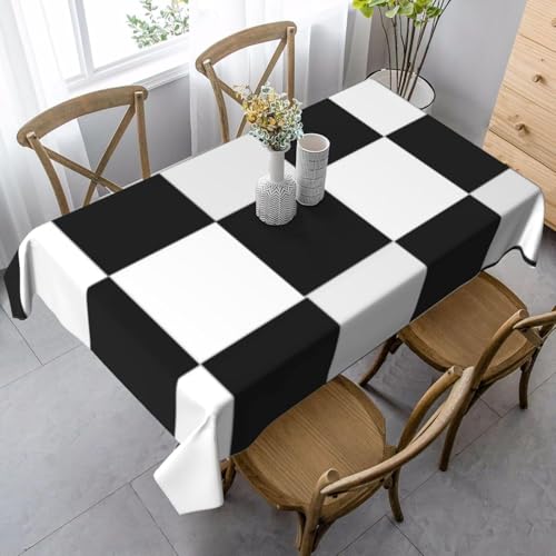 Tischdecke Abwaschbar Schwarz-Weiß Kariert Outdoor Quadratisch 90x90 cm 3D Tischdecken Gitter-Schachbrett, Tischtuch Ornamente Polyester Gartentischdecke 90 x 90 Tischwäsche Wetterfest a-2511 Tischdecke Abwaschbar Schwarz-Weiß Kariert Outdoor Quadratisch 90x90 cm 3D Tischdecken Gitter-Schachbrett, Tischtuch Ornamente Polyester Gartentischdecke 90 x 90 Tischwäsche Wetterfest a-2511 von Aozhiswe