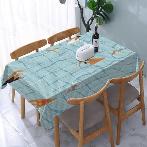 Tischdecke Abwaschbar Schwimmen Outdoor Quadratisch 90x90 cm 3D Tischdecken Blauer Cartoon, Tischtuch Ornamente Polyester Gartentischdecke 90 x 90 Tischwäsche Wetterfest a-6911 Tischdecke Abwaschbar Schwimmen Outdoor Quadratisch 90x90 cm 3D Tischdecken Blauer Cartoon, Tischtuch Ornamente Polyester Gartentischdecke 90 x 90 Tischwäsche Wetterfest a-6911 von Aozhiswe